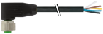 M12 female 90° A-cod. with cable 