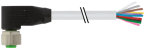 M12 female 90° A-cod. with cable 