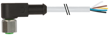 M12 female 90° A-cod. with cable V2A  7002-12361-2251000