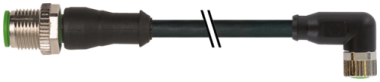 M12 male 0° / M8 female 90° A-cod.  7000-40601-6200050