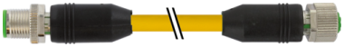 M12 male 0° / M12 female 0° A-cod.  7000-48001-1140900