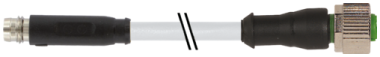 M8 male 0° snap-in / M12 female 0° A-cod. screw-in  7000-88361-2200100