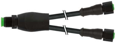 Y-Distributor M12 male / M12 female 0° A-cod. V2A  7003-40708-8280150