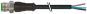 M12 male 0° A-cod. with cable V4A 